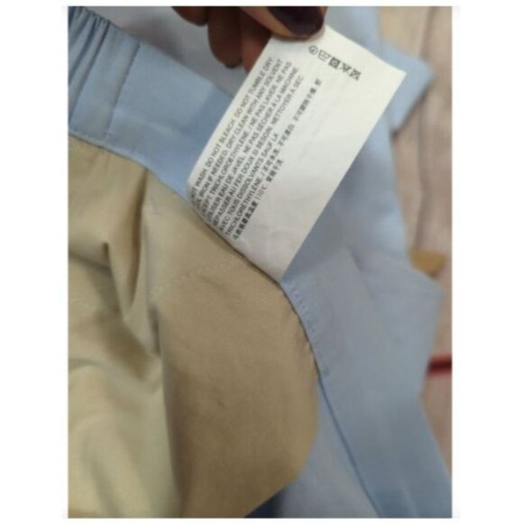 Theory Womens $245 Treeca 2 Slim-Fit Wool-Blend Cropped Pants Sky Blue UK14 US10 - Picture 10 of 11